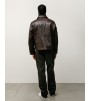 Куртка Stussy Garage Jacket Leather Dark Brown