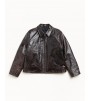 Куртка Stussy Garage Jacket Leather Dark Brown