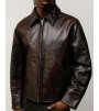 Куртка Stussy Garage Jacket Leather Dark Brown