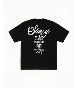 Футболка Stussy World Tour Tee Black #20