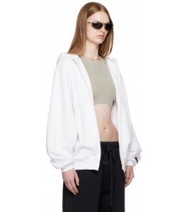 Худи Fear Of God Essentials White 90s Fleece Zip-Up Hoodie - Фото №2