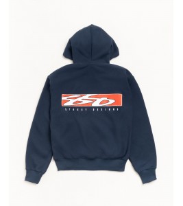 Худи Stussy S Box Zip Hoodie Navy - Фото №2