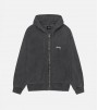 Stussy Smooth Stock Zip Hoodie Pigment Dyed Black
