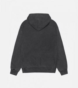 Stussy Smooth Stock Zip Hoodie Pigment Dyed Black - Фото №2