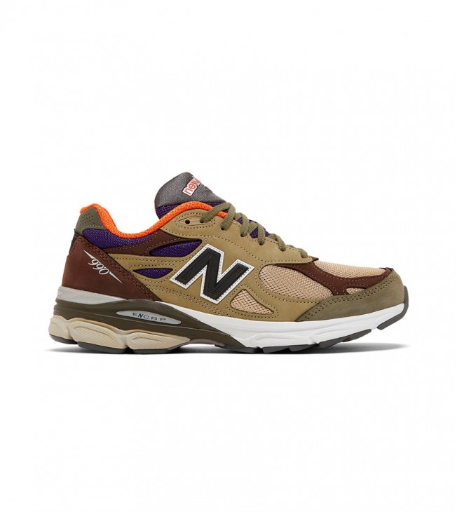 New Balance 990v3 MiUSA Teddy Santis Khaki Orange