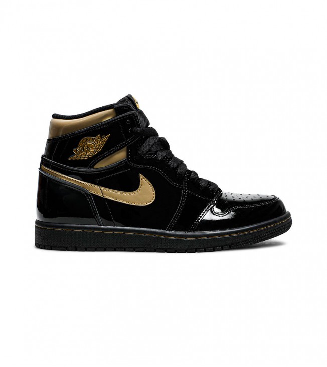 Кроссовки Jordan 1 Retro High Black Metallic Gold