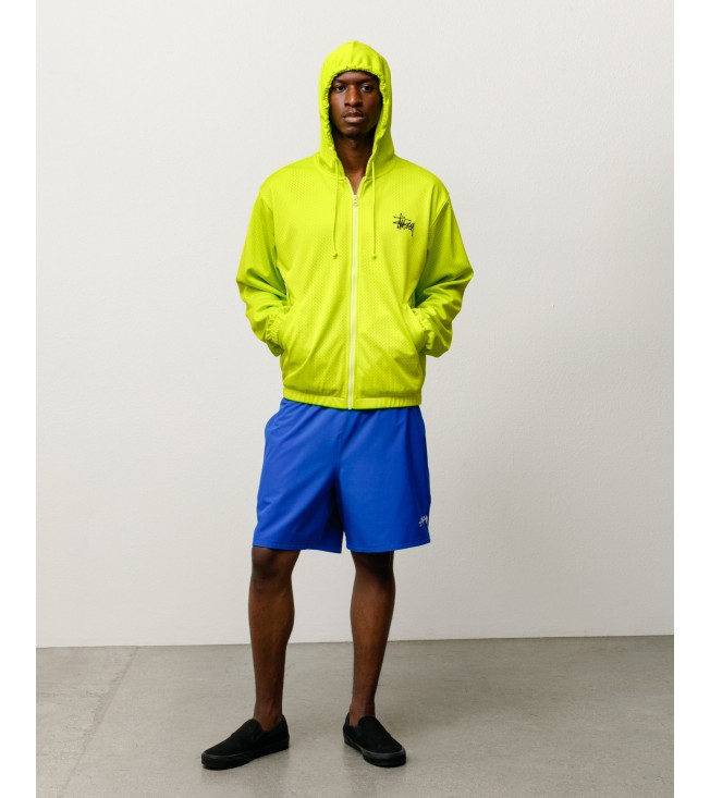 Худи Stussy Athletic Mesh Zip Hoodie Safety Green