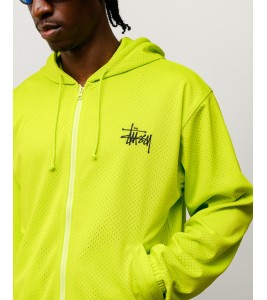 Худи Stussy Athletic Mesh Zip Hoodie Safety Green - ???? ?20