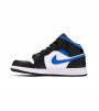 Кроссовки Jordan 1 Mid White Black Royal (GS)