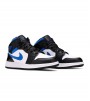 Кроссовки Jordan 1 Mid White Black Royal (GS)