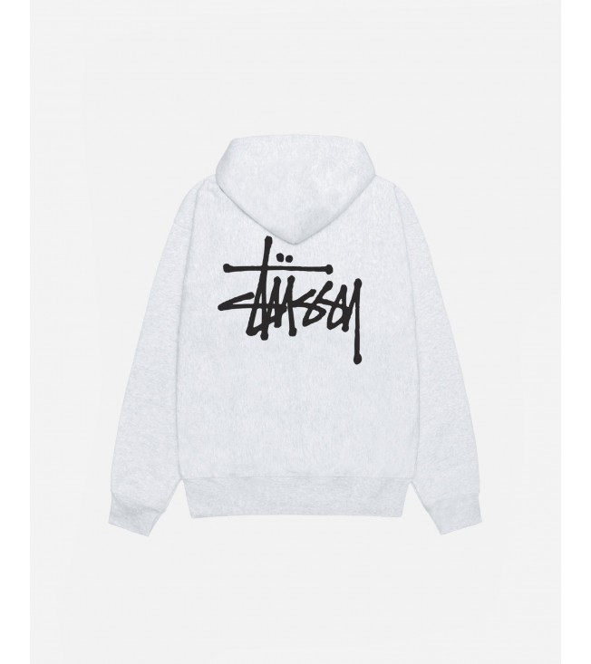 Худи Stussy Basic Hoodie Ash Heather