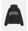 Stussy Outline Zip Hoodie Washed Black
