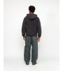Stussy Outline Zip Hoodie Washed Black