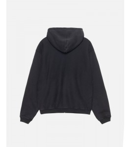 Stussy Outline Zip Hoodie Washed Black - Фото №2