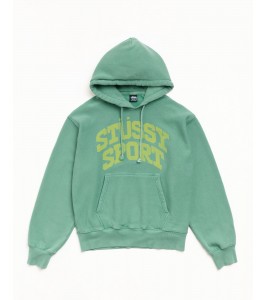 Худи Stussy Block Sport Hoodie Garment Dyed Arctic
