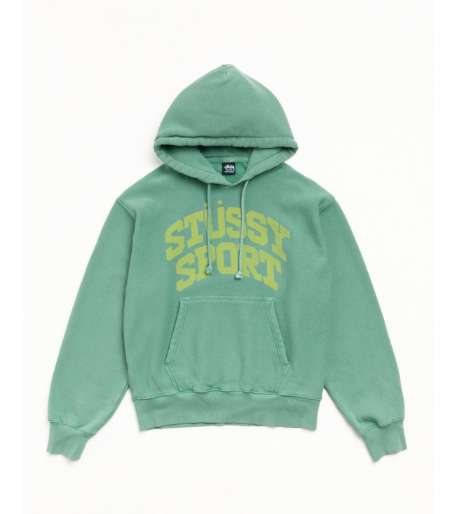 Худи Stussy Block Sport Hoodie Garment Dyed Arctic