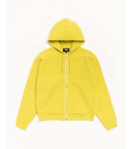 Свитер Stussy Textured Zip Hooded Sweater Yellow