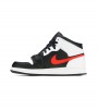 Кроссовки Jordan 1 Mid White Black Chile Red (GS)