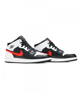 Кроссовки Jordan 1 Mid White Black Chile Red (GS) - ???? ?20
