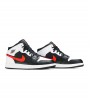 Кроссовки Jordan 1 Mid White Black Chile Red (GS)