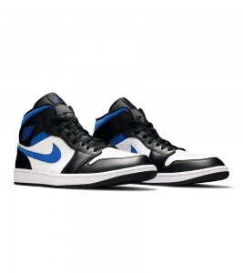 Кроссовки Jordan 1 Mid White Black Royal - ???? ?20