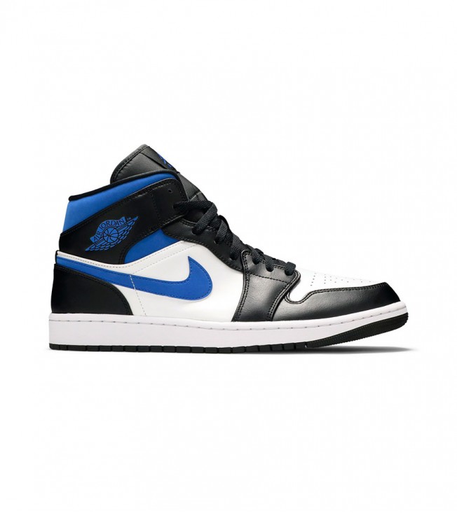 Кроссовки Jordan 1 Mid White Black Royal