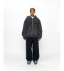 Stussy Zip Hoodie Faded Graphic Washed Black