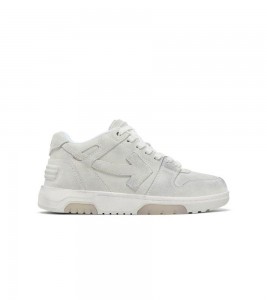 OFF-WHITE Out Of Office OOO Low Tops White Distressed
