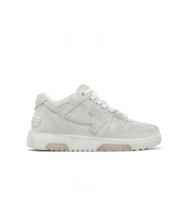 OFF-WHITE Out Of Office OOO Low Tops White Distressed