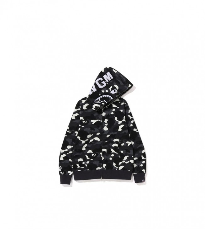 Худи BAPE City Camo Shark WGM (SS23) Black