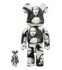 Bearbrick Andy Warhol "Double Mona Lisa" 100% & 400% Set White/Black