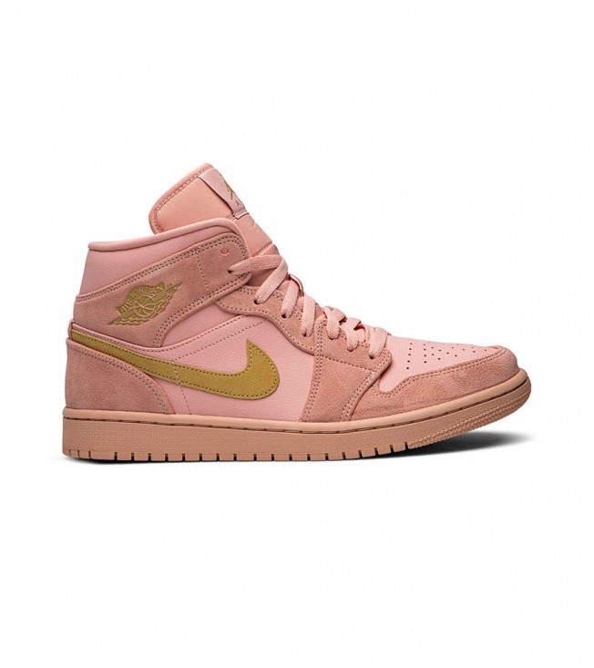 Кроссовки Jordan 1 Mid Coral Gold