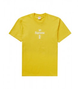 Футболка Supreme Cross Box Logo Yellow