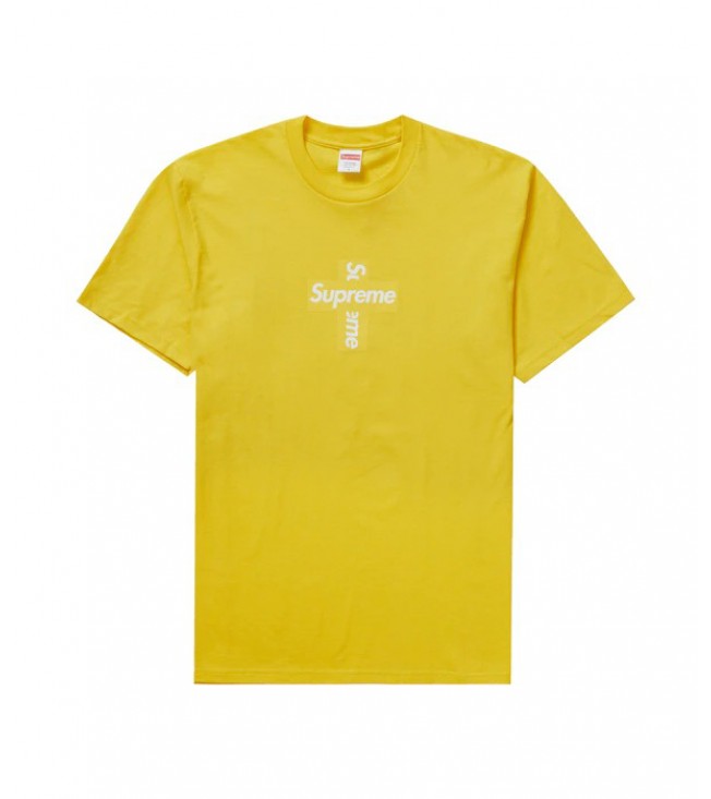 Футболка Supreme Cross Box Logo Yellow