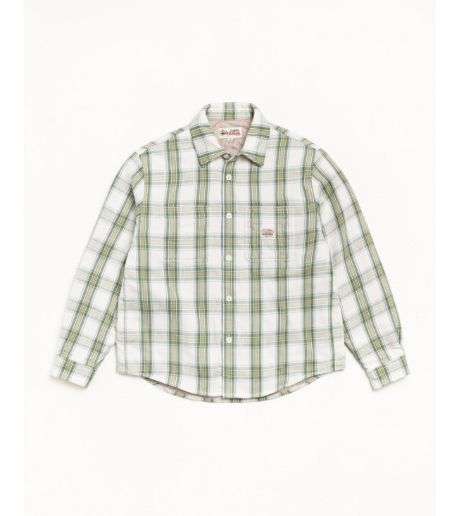 Рубашка Stussy Lau Plaid Shirt Jacket off white