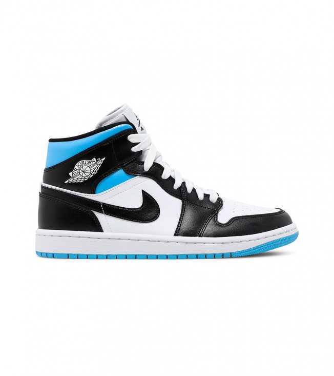 Кроссовки Jordan 1 Mid University Black White Женские WMNS