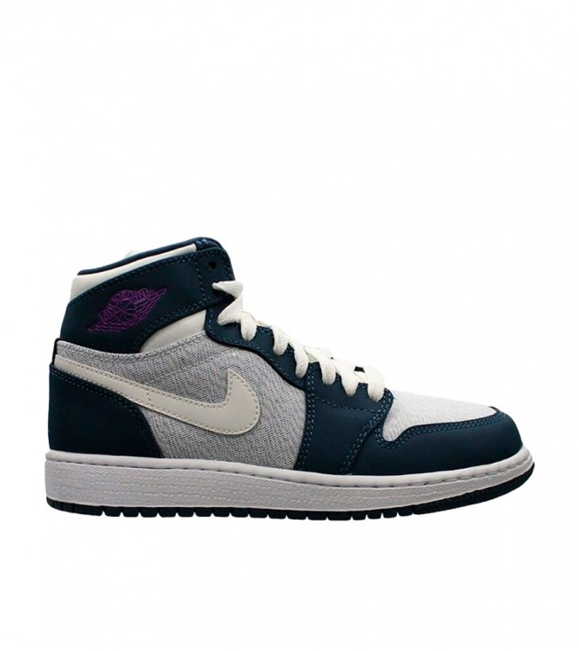 Кроссовки Air Jordan 1 Retro High Sail Squadron Blue GS