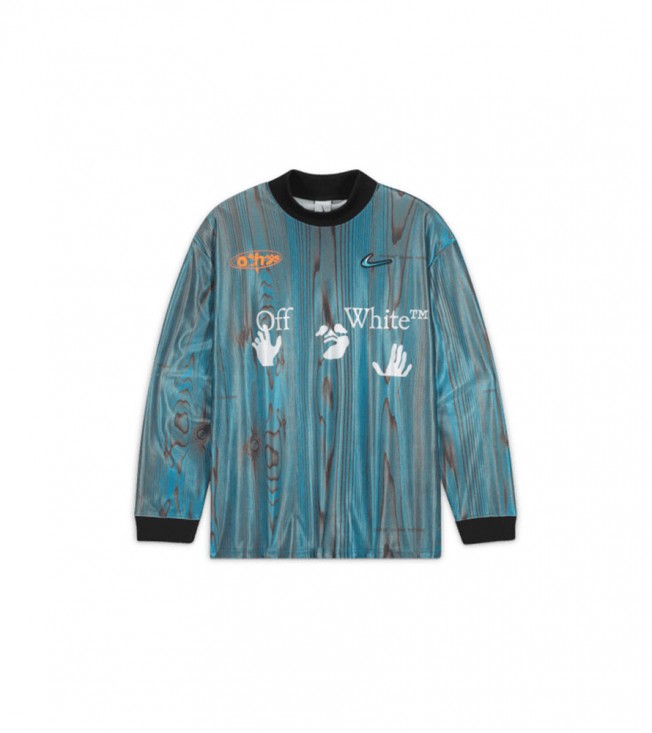 Лонгслив OFF-WHITE x Nike 001 Soccer Jersey Blue