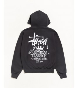 Худи Stussy Summer Classics Hoodie Garment Dyed Faded Black - Фото №2