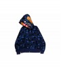 Худи BAPE Color Camo Tiger Shark Wide Full Zip Double Hoodie Navy