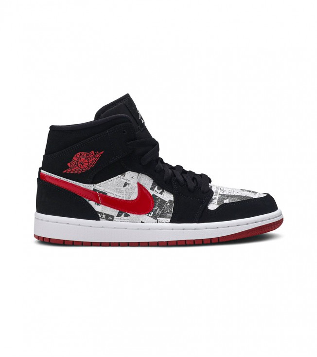 Кроссовки Jordan 1 Mid Newspaper Air Times