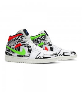 Кроссовки Jordan 1 Mid All Over Logos - ???? ?20