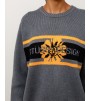 Свитер Stussy Striped Hibiscus Sweater Grey