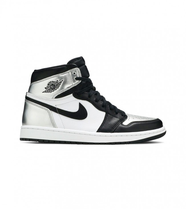 Кроссовки Jordan 1 Retro High Silver Toe WMNS