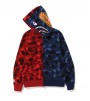 Худи BAPE CAMO SHARK RED NAVY FULL ZIP HOODIE