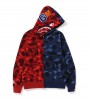 Худи BAPE CAMO SHARK RED NAVY FULL ZIP HOODIE