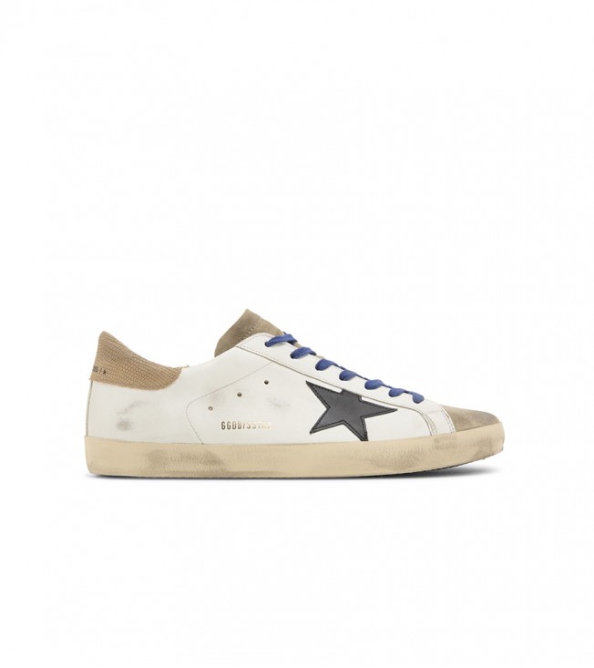 Golden Goose Super-Star Suede Toe White Taupe Royal Blue Black