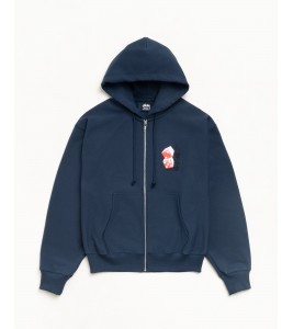Худи Stussy Tall Dice Zip Hoodie Navy