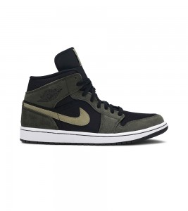 Кроссовки Air Jordan 1 Mid Military Olive WMNS