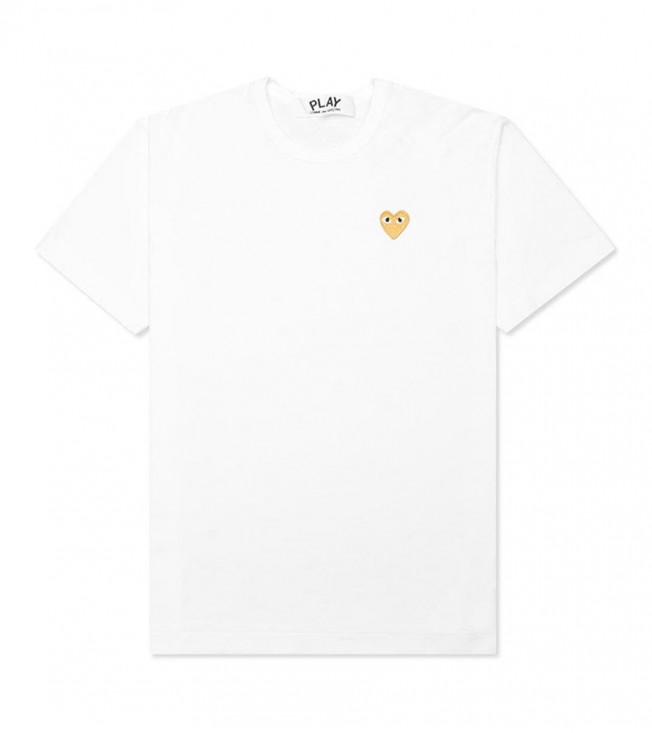 Футболка Comme des Garcons PLAY Play Gold Heart T-shirt White